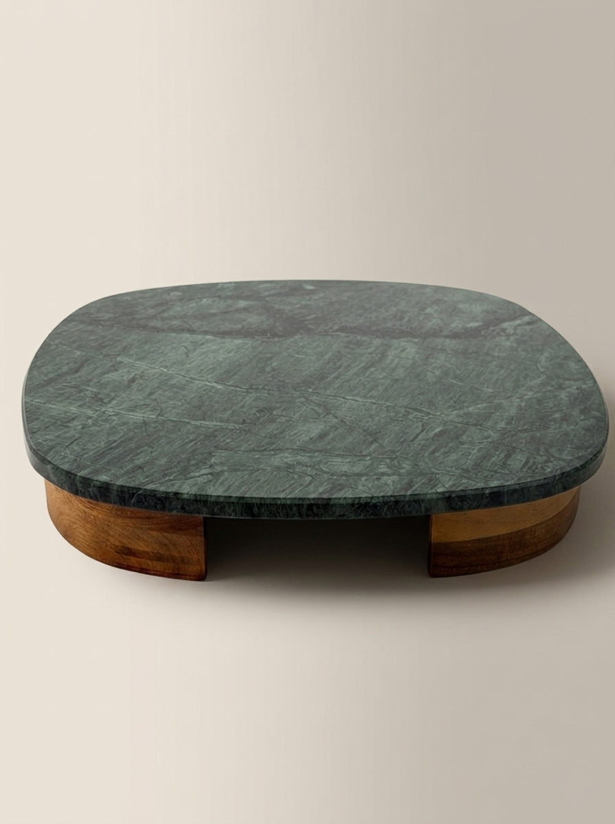 BANDEJA ORGÂNICA MÁRMORE JADE