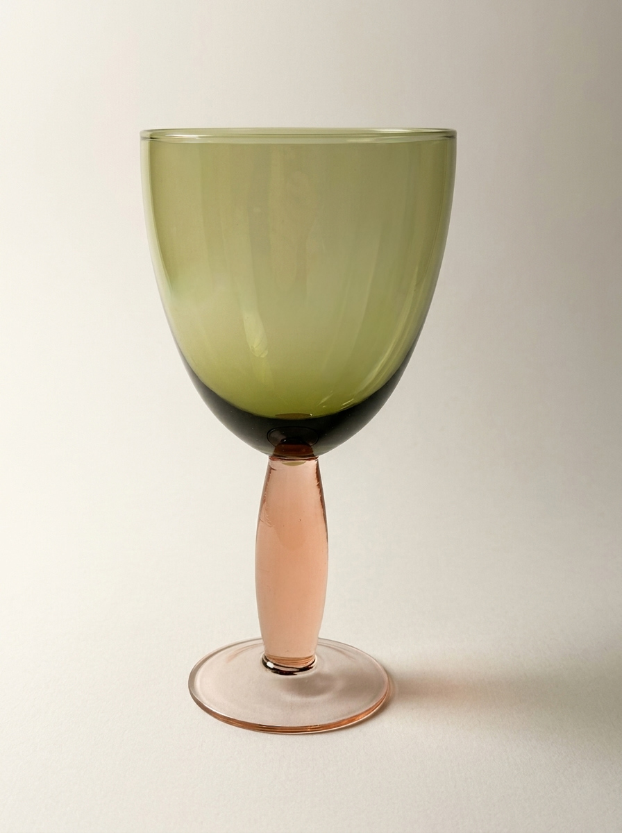 TAÇA BICOLOR COM HASTE ROSÉ