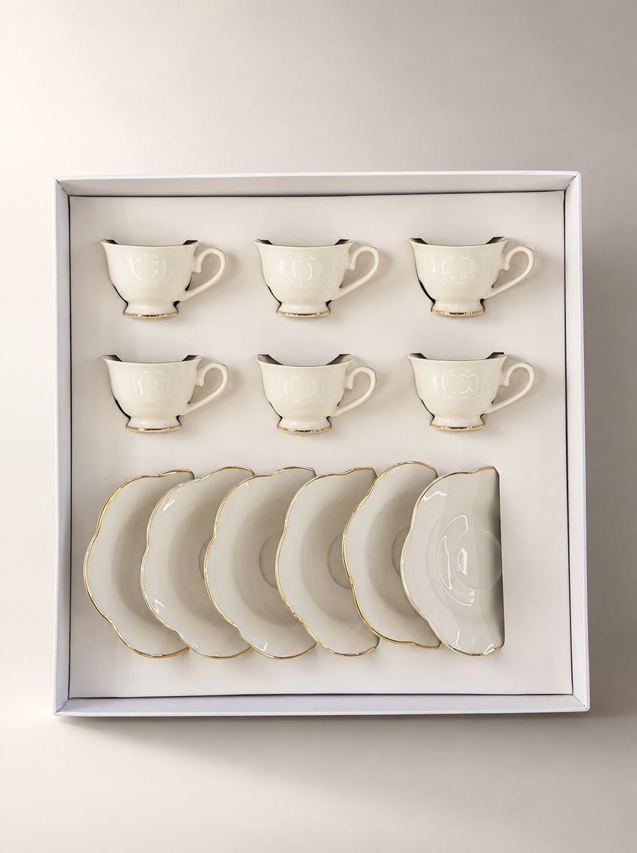 SET XÍCARAS DE CAFÉ PEÔNIA 6 PEÇAS