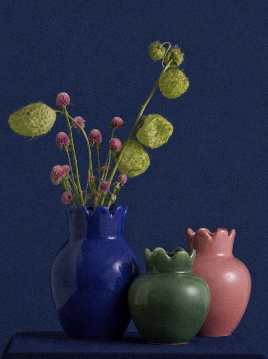 VASO RAINBOW DE CERÂMICA COM BORDA SINUOSA